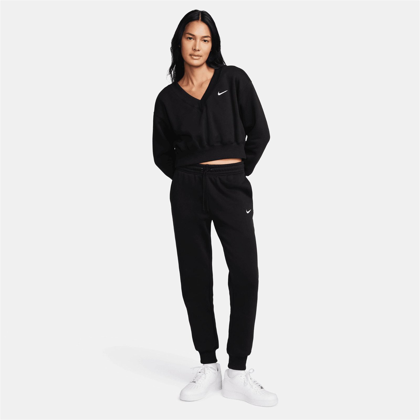 Nike Sportswear Phoenix Fleece Kadın Siyah Eşofman Altı