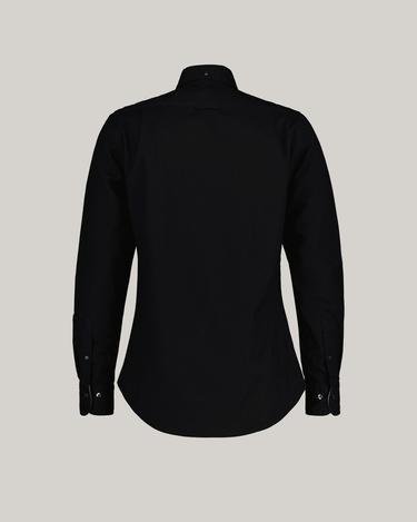  GANT Erkek Siyah Slim Fit Düğmeli Yaka Logolu Gömlek