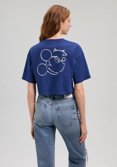  Mavi Mickey Mouse Baskılı Mavi Tişört  1612430-70722