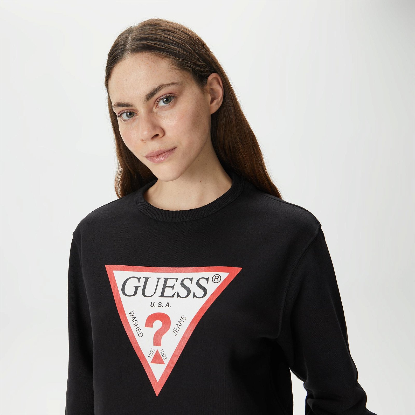 Guess CN Original Kadın Siyah Sweatshirt
