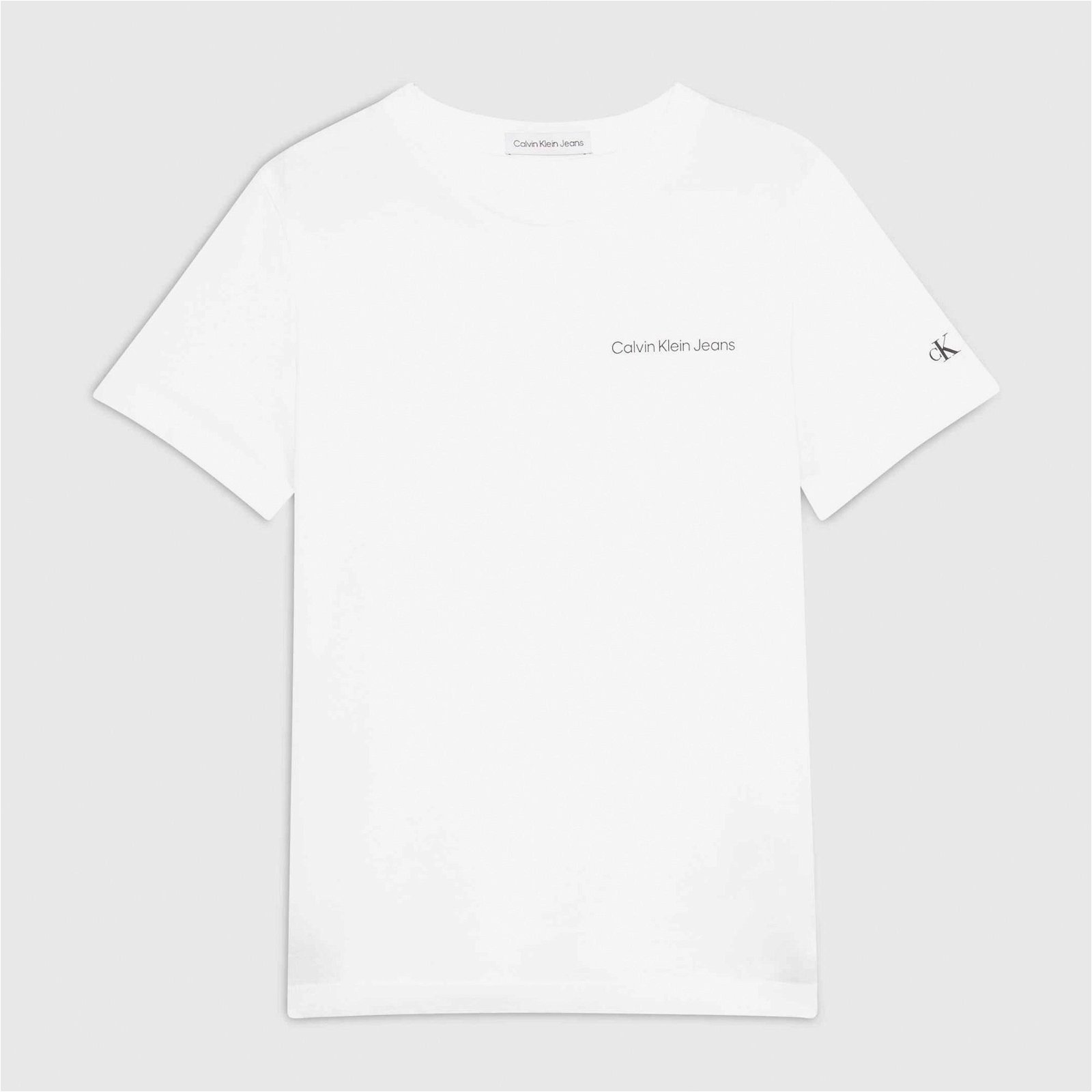 Calvin Klein Jeans Inst.Logo Çocuk Beyaz T-Shirt