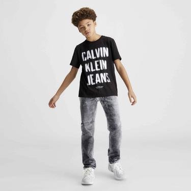  Calvin Klein Jeans Pixel Çocuk Siyah T-Shirt