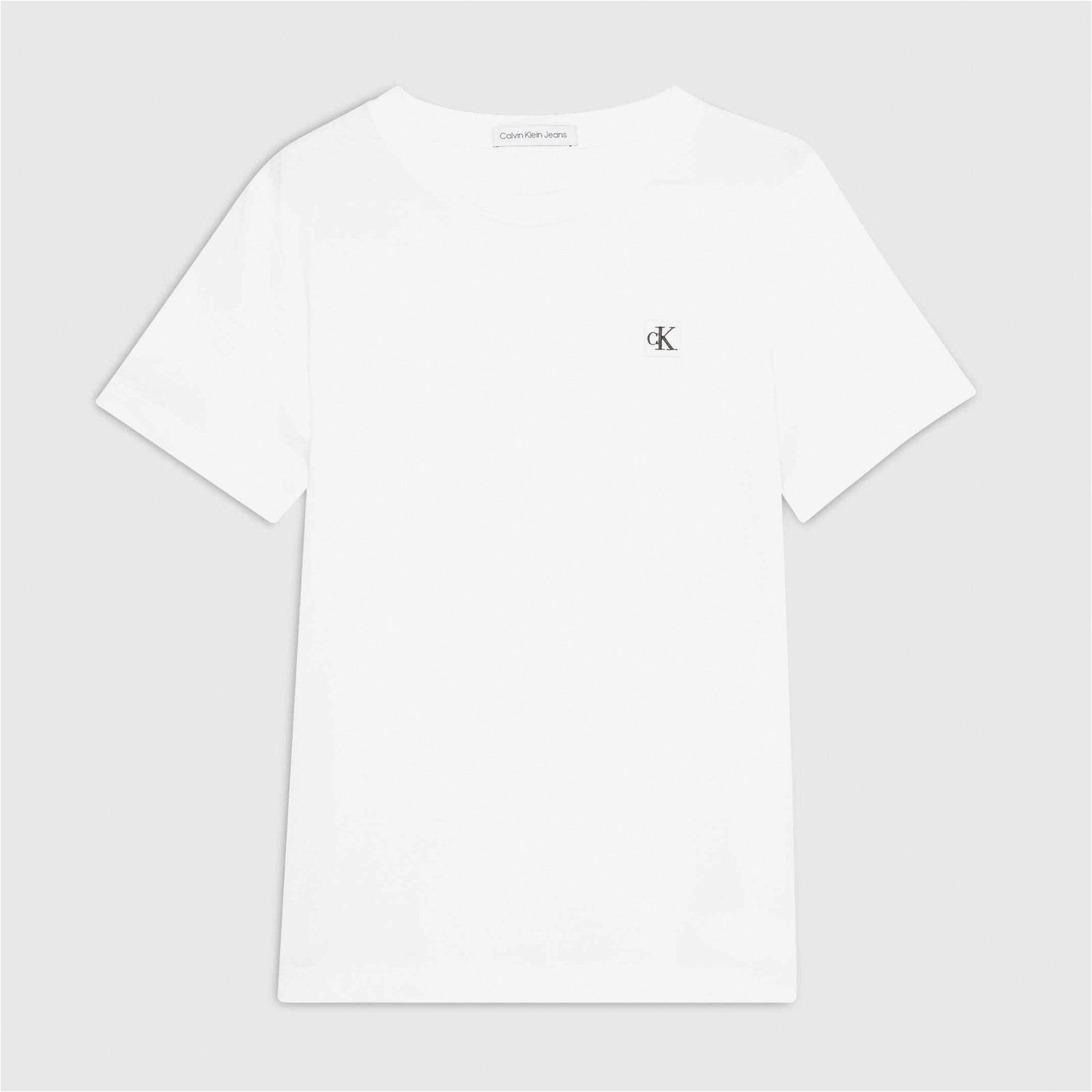 Calvin Klein Jeans Square Badge Çocuk Beyaz T-Shirt