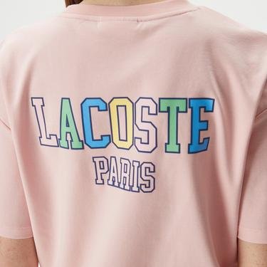  Lacoste Loose Fit Kadın Pembe Günlük T-Shirt