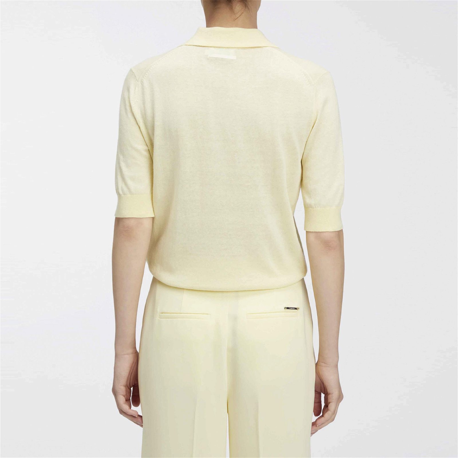Calvin Klein Premium Essentials Kadın Sarı Polo