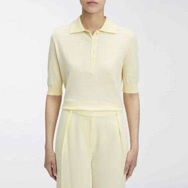  Calvin Klein Premium Essentials Kadın Sarı Polo