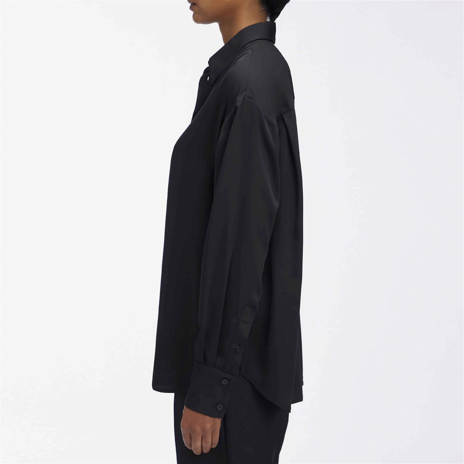 Calvin Klein Premium Essentials Kadın Siyah Gömlek