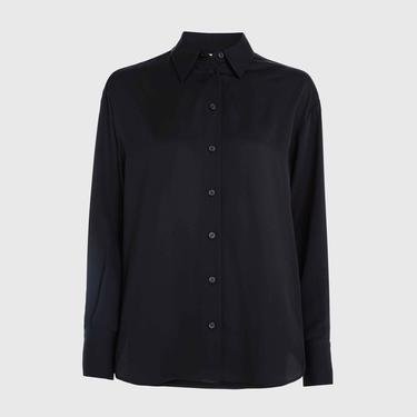  Calvin Klein Premium Essentials Kadın Siyah Gömlek