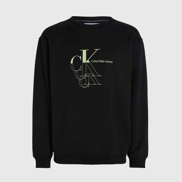  Calvin Klein Jeans Meta Minimal Erkek Siyah Sweatshirt