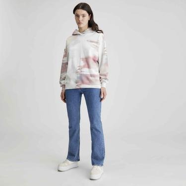 Calvin Klein Jeans Diffused Kadın Beyaz Sweatshirt