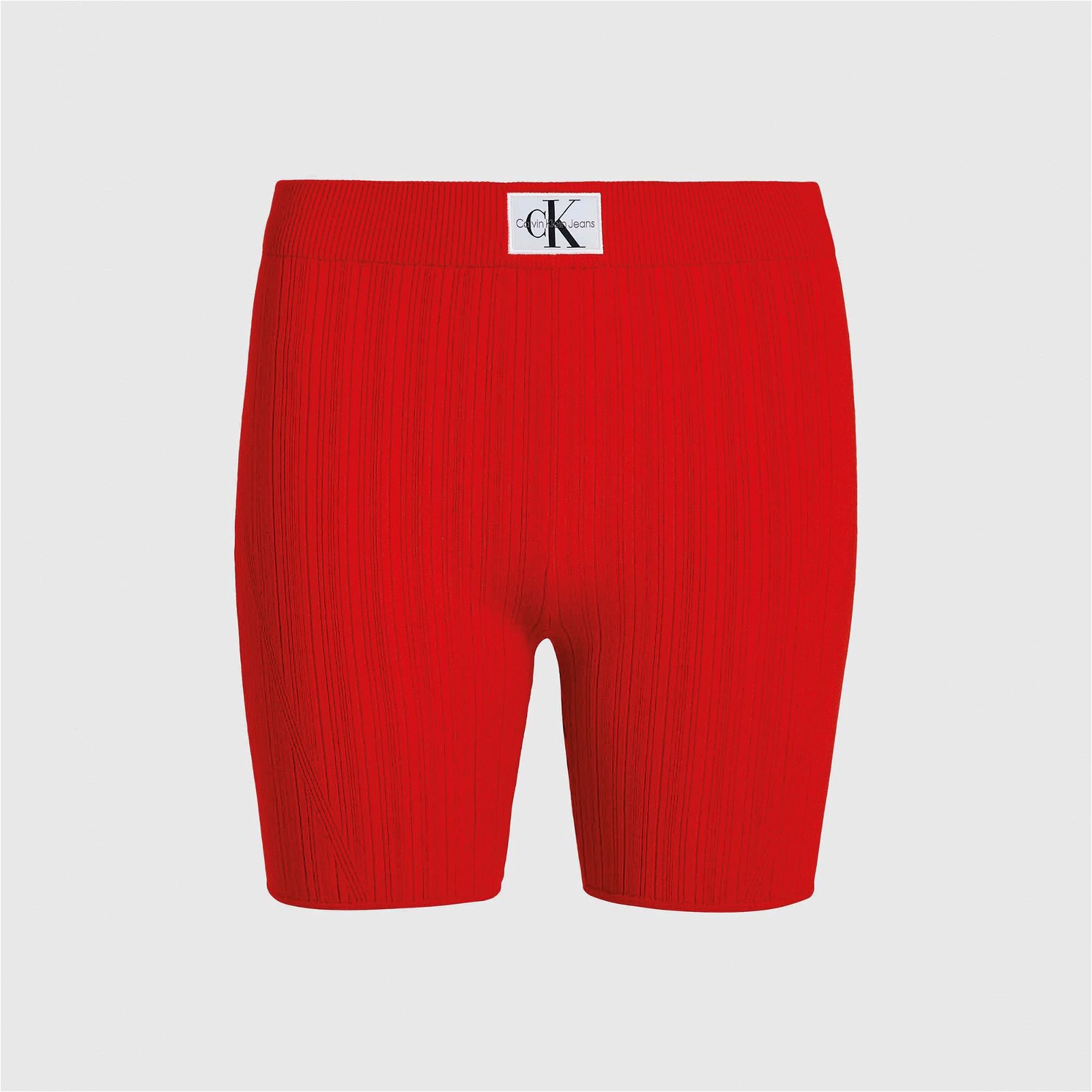 Calvin Klein Jeans Woven Label Kadın Kırmızı Şort