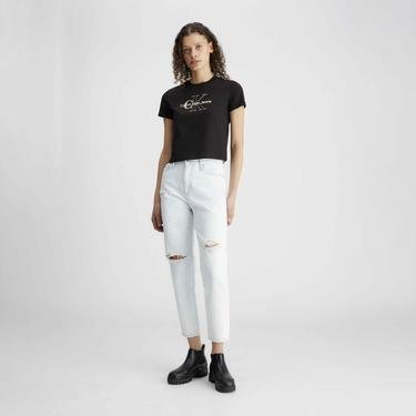  Calvin Klein Jeans Sensory Kadın Siyah T-Shirt