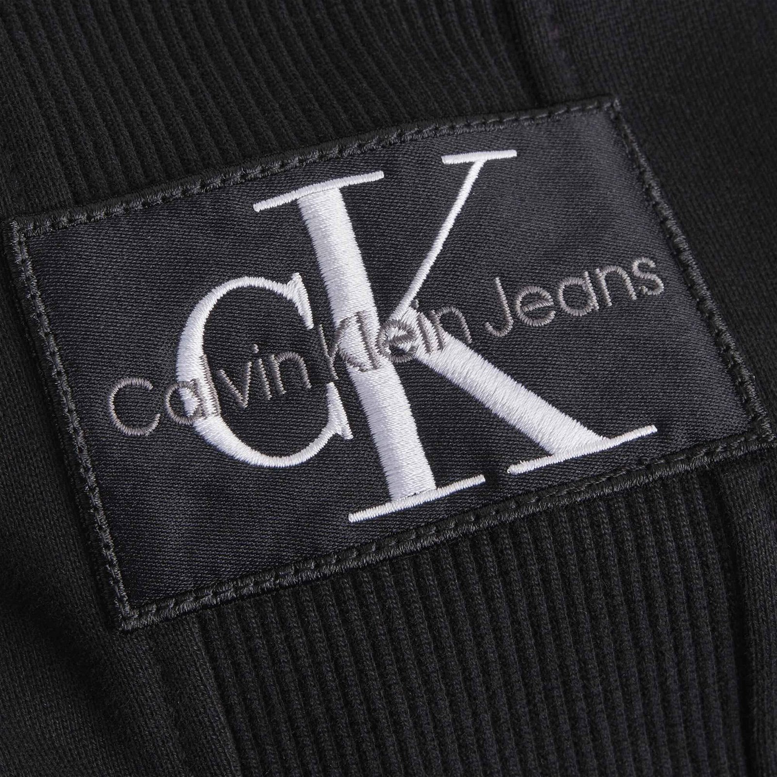 Calvin Klein Jeans Monologo Badge Erkek Siyah Eşofman Üstü