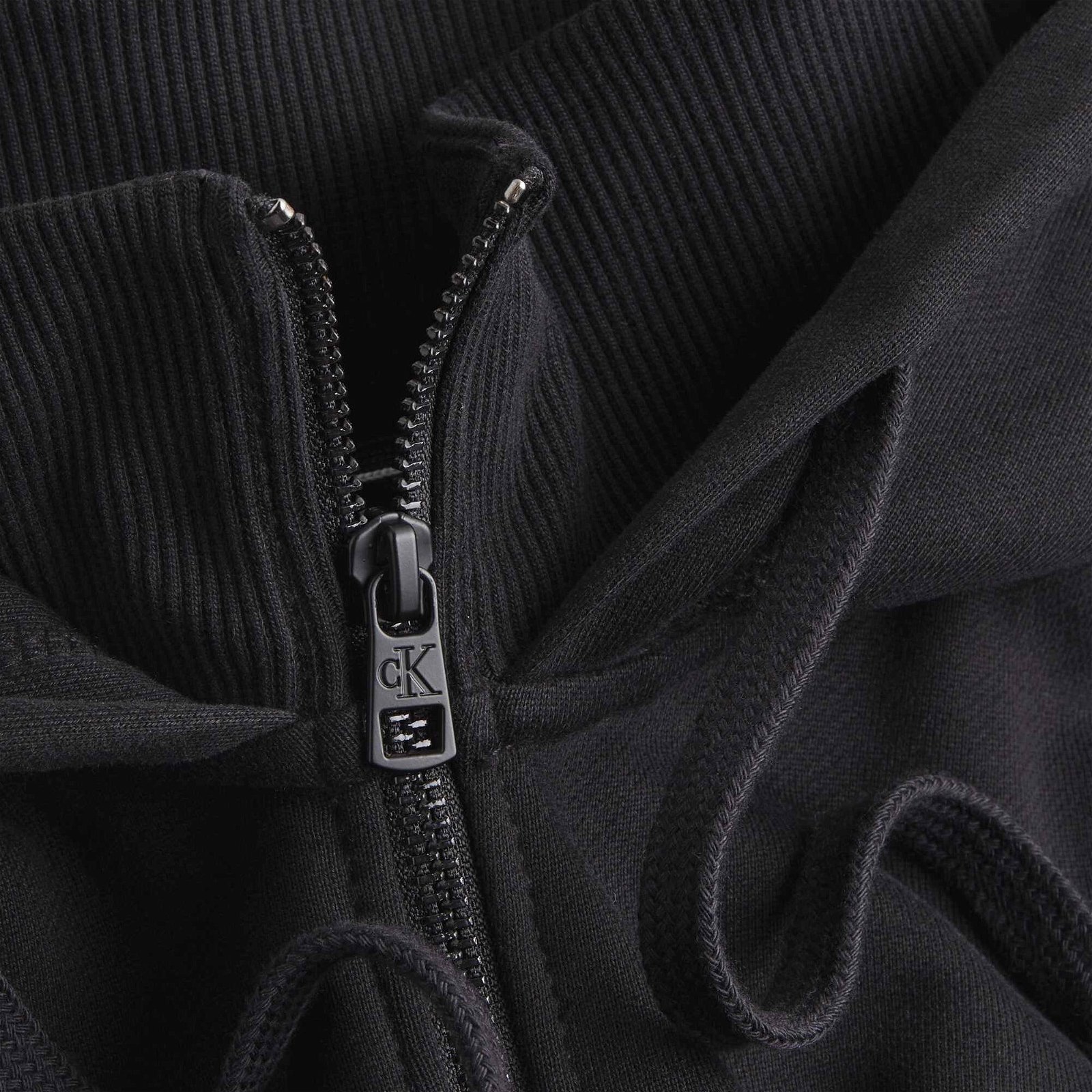 Calvin Klein Jeans Monologo Badge Erkek Siyah Eşofman Üstü