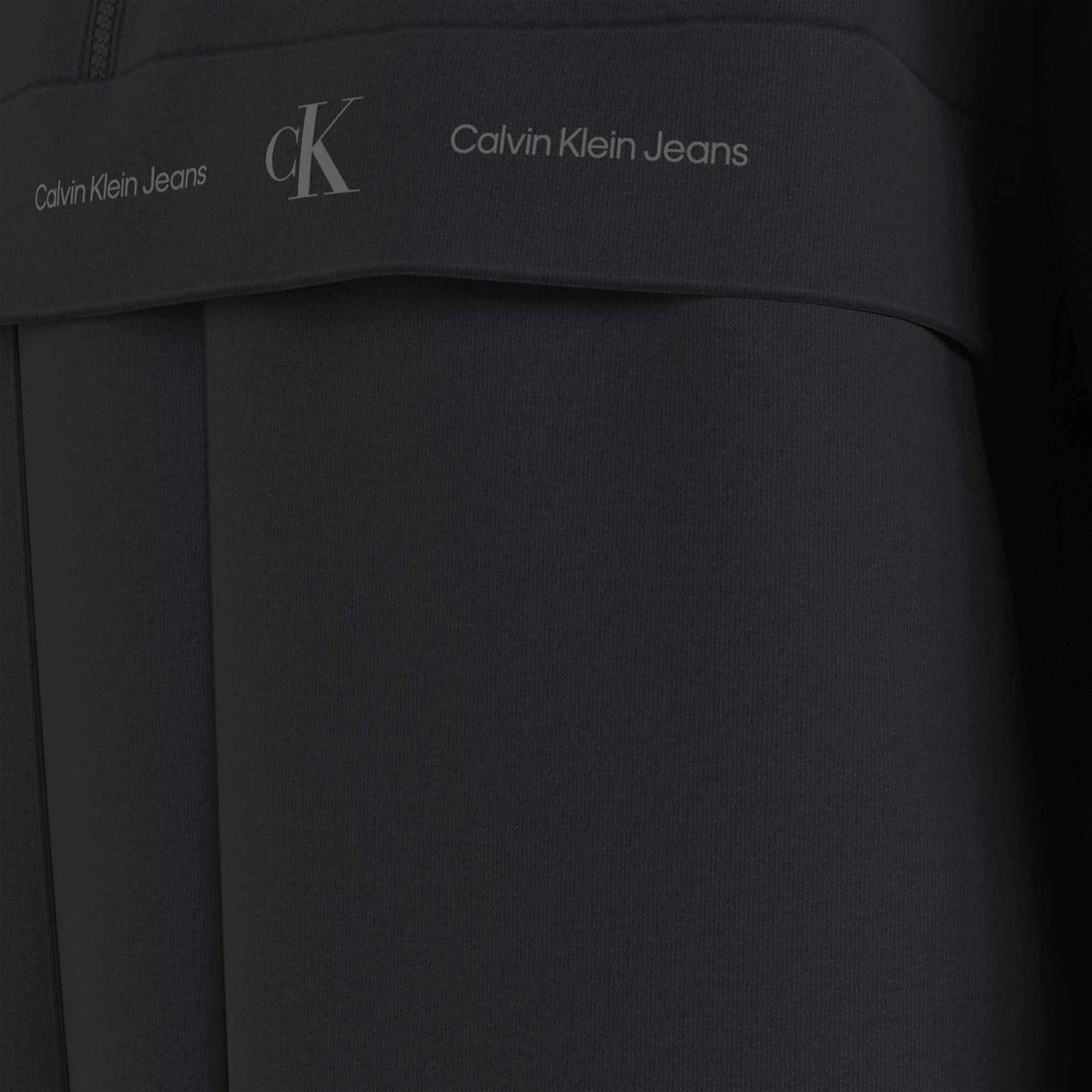 Calvin Klein Jeans Logo Repeat Erkek Siyah Sweatshirt