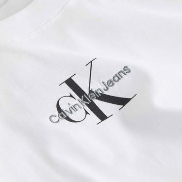  Calvin Klein Jeans Monologo Erkek Beyaz T-Shirt