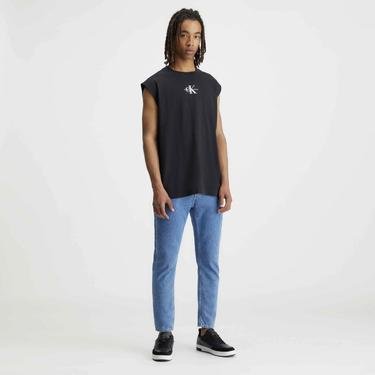  Calvin Klein Jeans Monologo Erkek Siyah T-Shirt