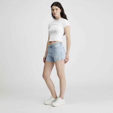  Calvin Klein Jeans Diffused Kadın Beyaz T-Shirt
