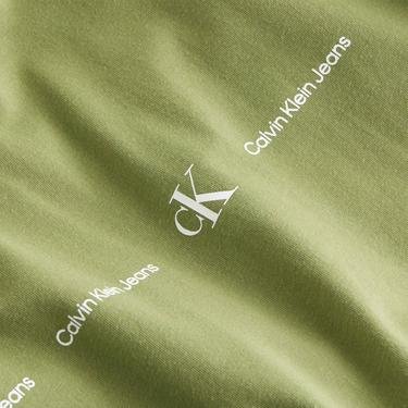  Calvin Klein Jeans Logo Repeat Erkek Yeşil Bluz