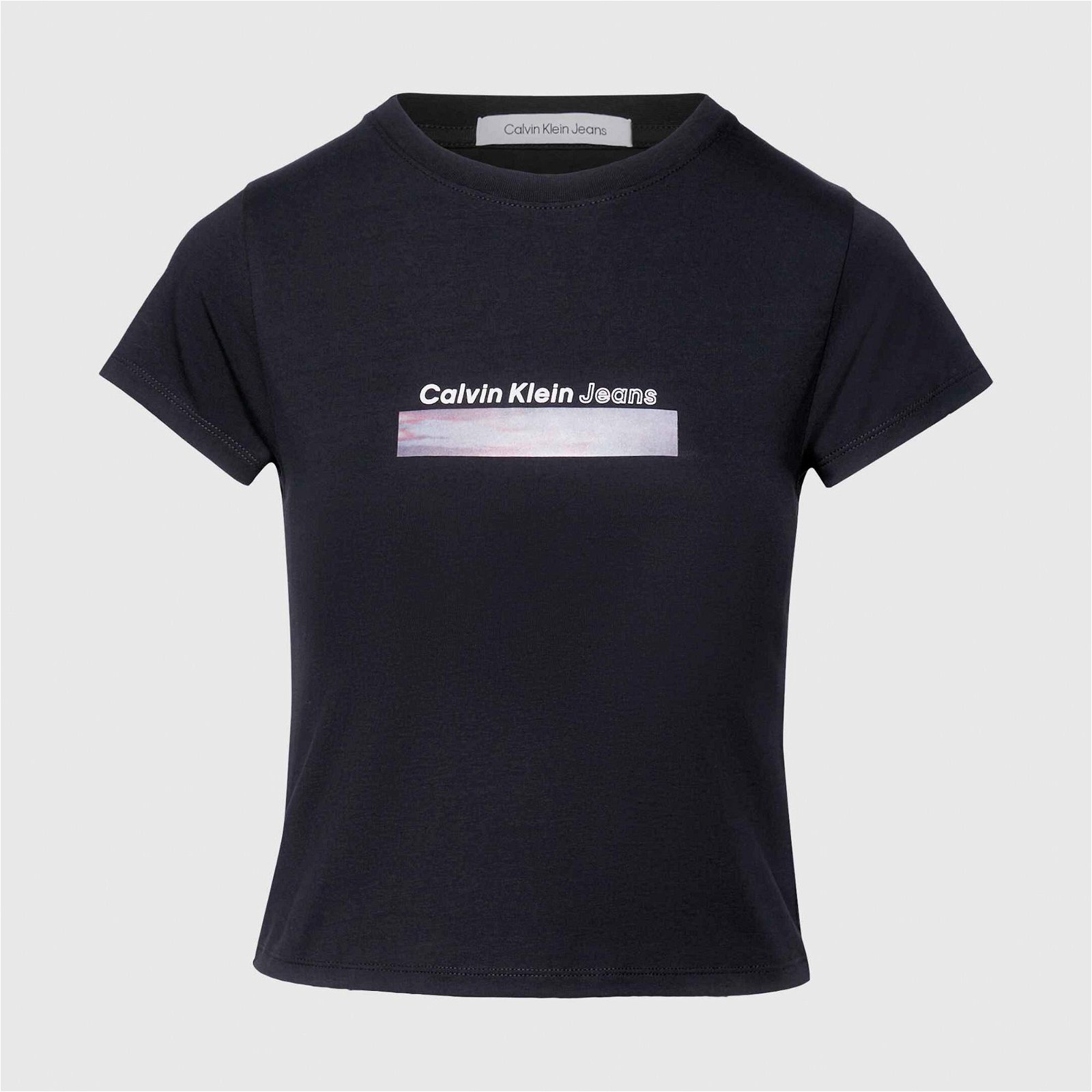Calvin Klein Jeans Diffused Kadın Siyah T-Shirt