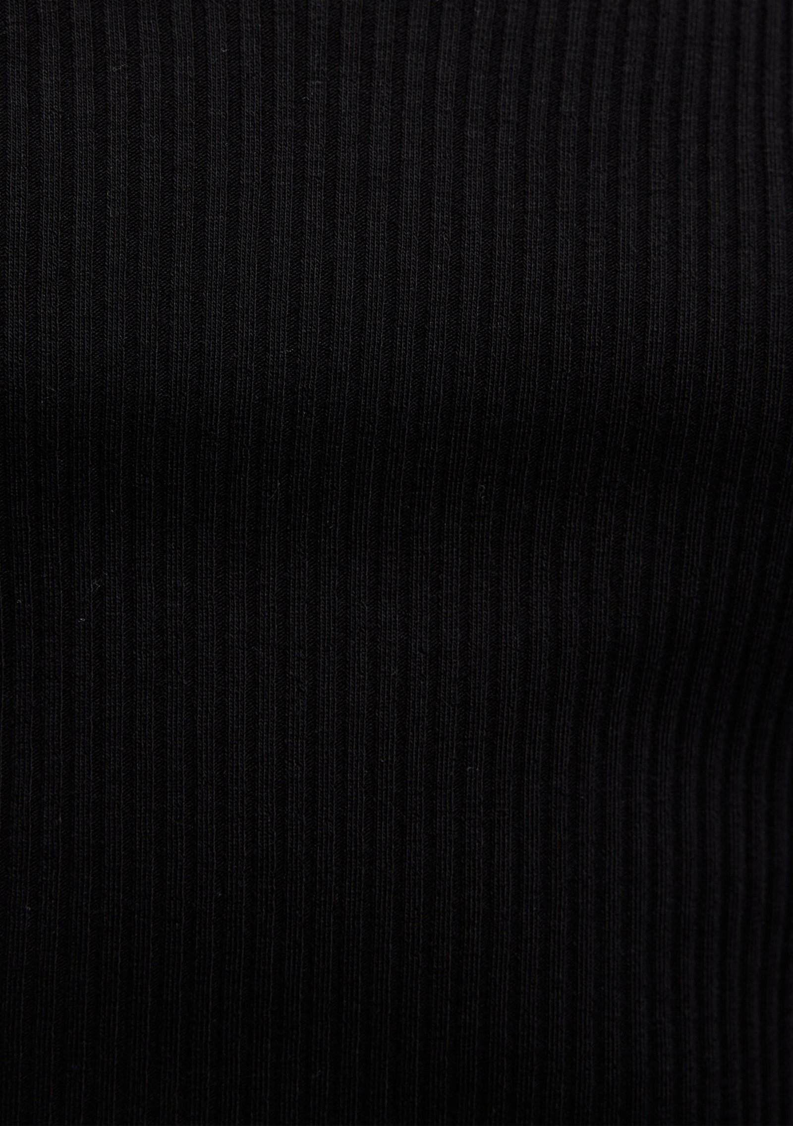Mavi Bisiklet Yaka Siyah Basic Tişört Crop / Kısa Kesim 1612201-900