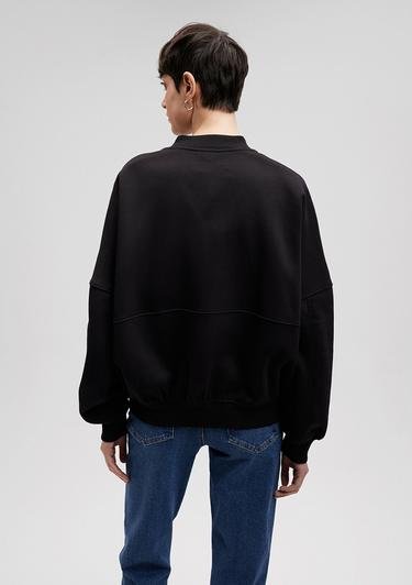  Mavi Kapüşonlu Fermuarlı Siyah Sweatshirt 1S10072-900