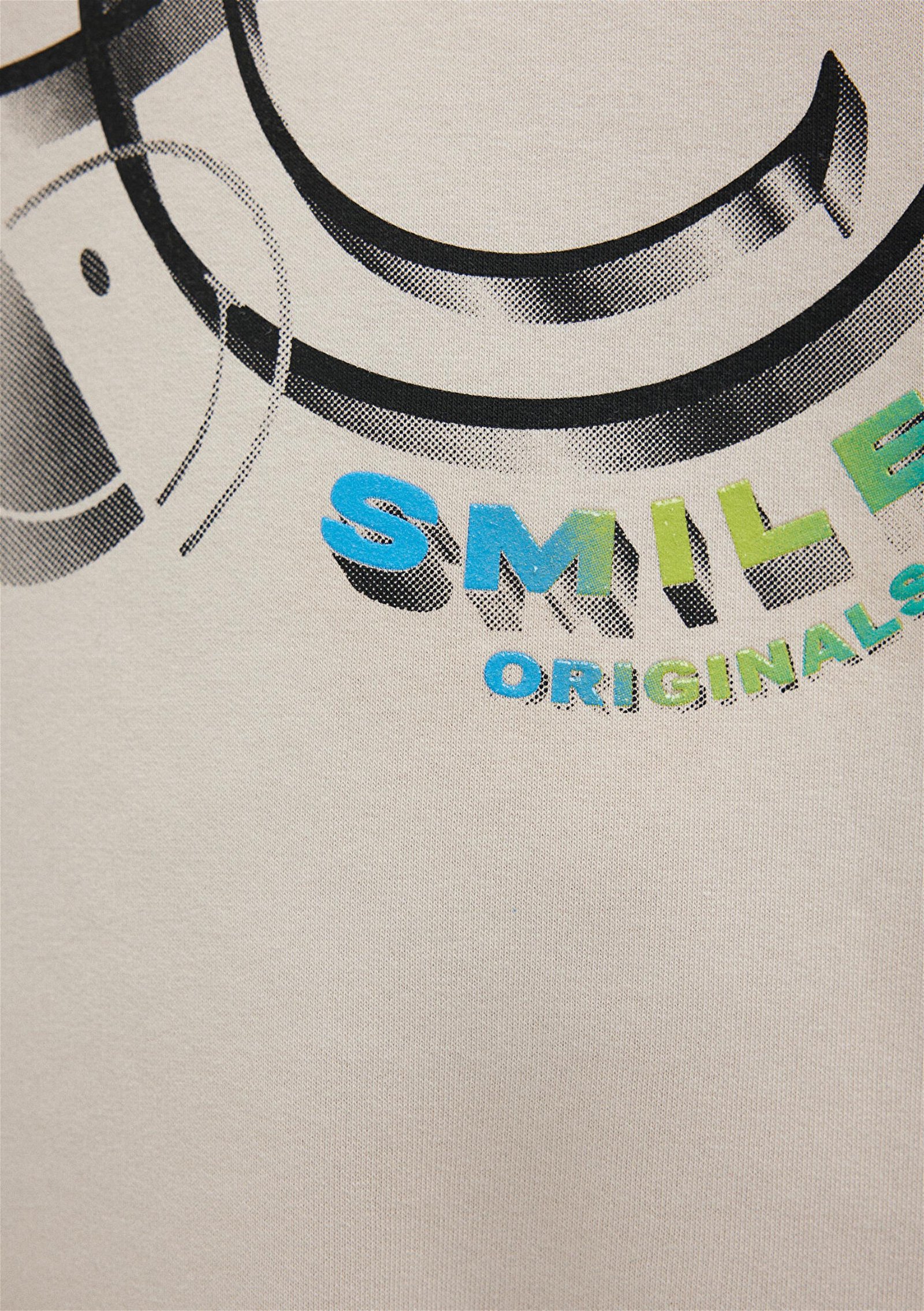 Mavi Mavi X Smiley Originals Baskılı Bej Sweatshirt 1S10124-70136