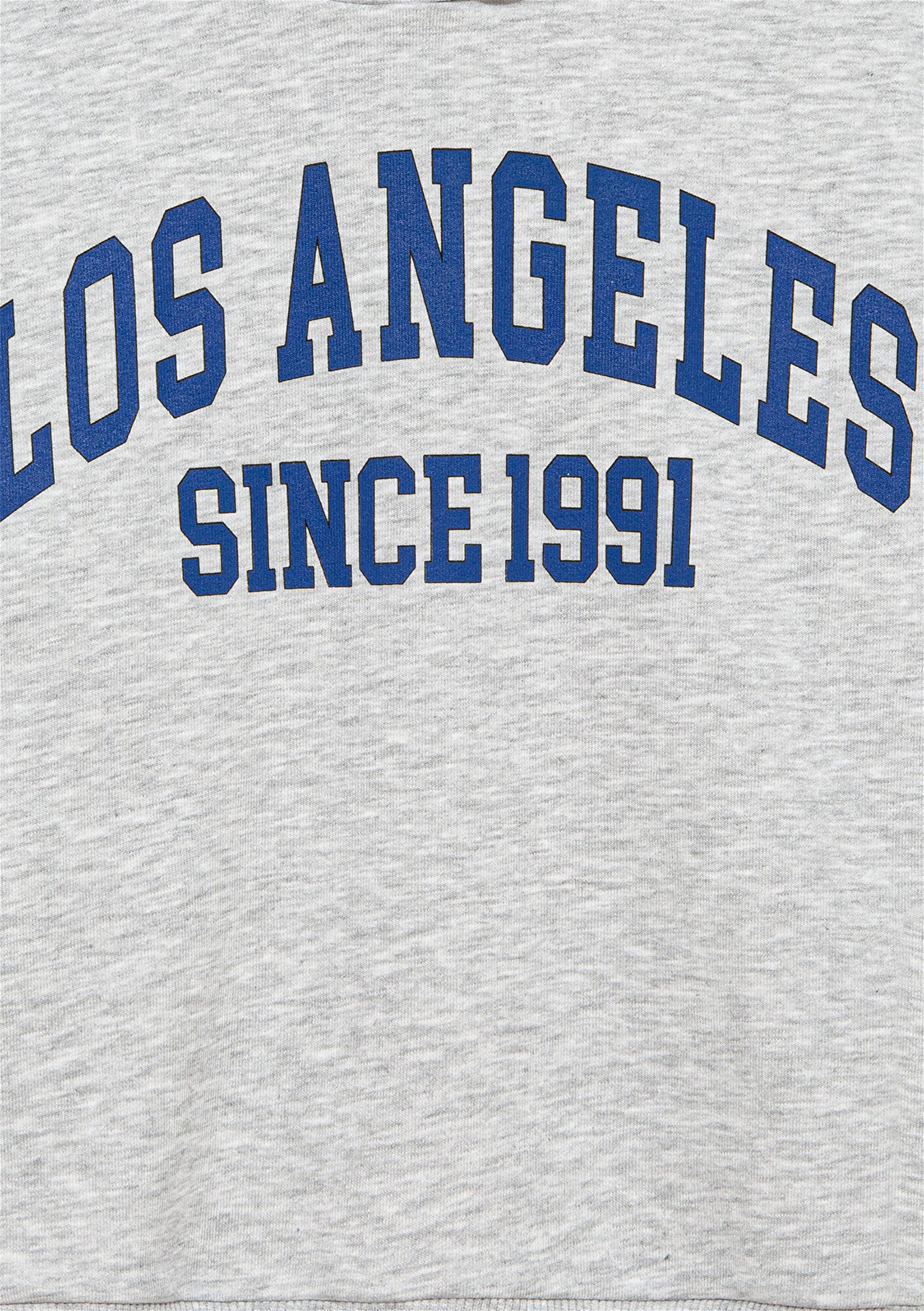 Mavi Los Angeles Baskılı Fermuarlı Gri Sweatshirt 6S10040-85438