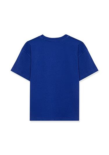  Mavi Istanbul Baskılı Lacivert Tişört Loose Fit / Bol Rahat Kesim 6610181-70896