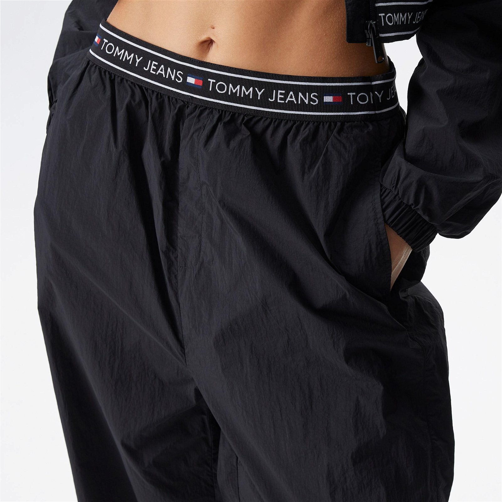 Tommy Jeans Baggy Taping Kadın Siyah Pantolon