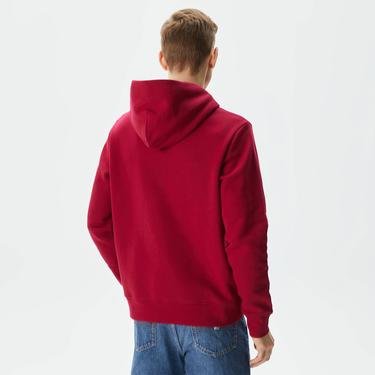  Tommy Hilfiger Arched Varsity Hoodie Erkek Kırmızı Sweatshirt