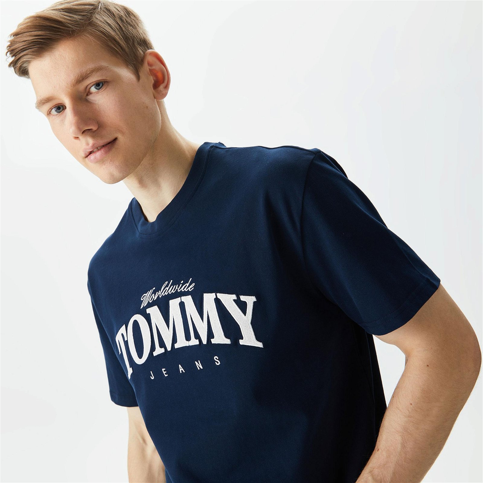 Tommy Hilfiger Erkek Mavi Tshirt
