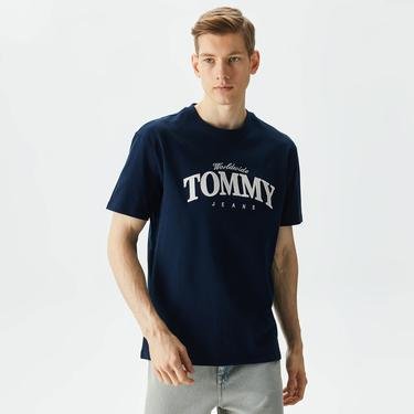  Tommy Jeans Reg Varsity Luxe Erkek Lacivert T-Shirt