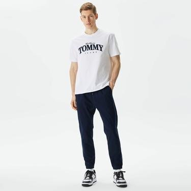  Tommy Jeans Reg Varsity Luxe Erkek Beyaz T-Shirt