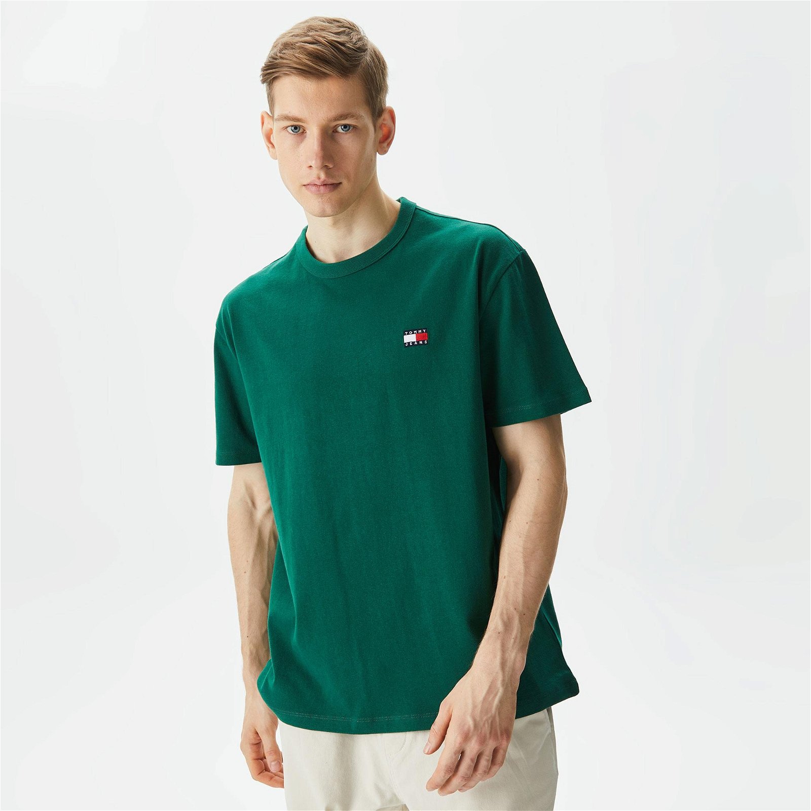 Tommy Jeans Reg Badge Erkek Yeşil T-Shirt