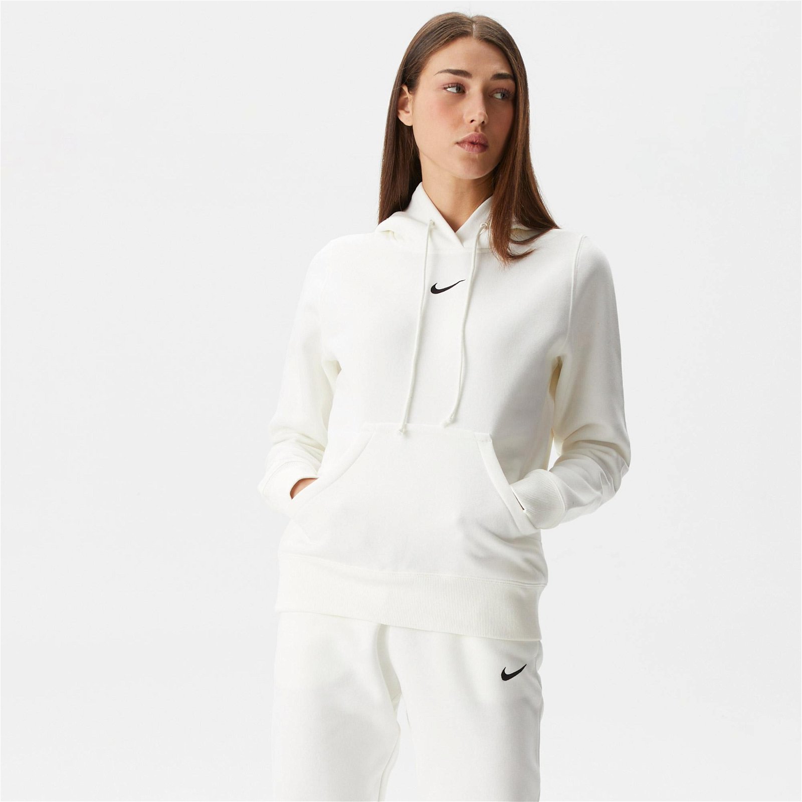 Nike Sportswear Phoenix Fleece Kadın Krem Rengi Sweatshirt