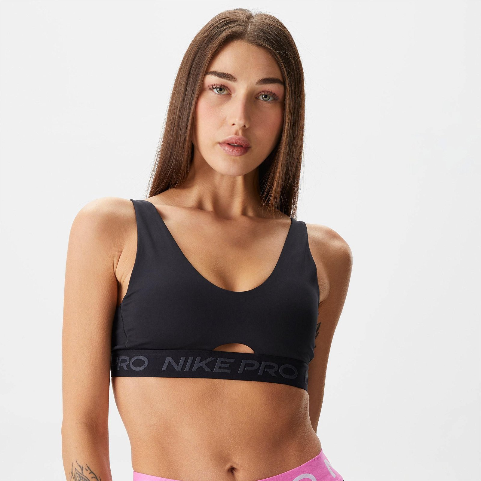 Nike Pro Indy Plunge Kadın Siyah Bra
