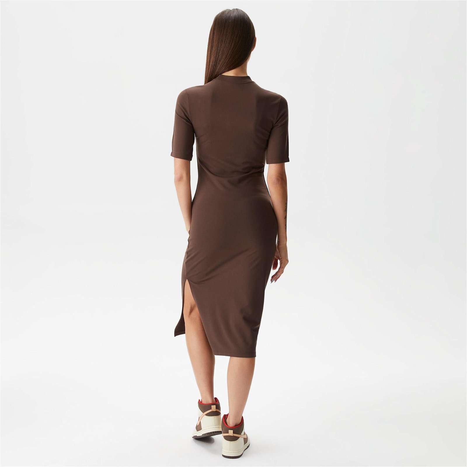 Nike Sportswear Essential Kadın Kahverengi Elbise