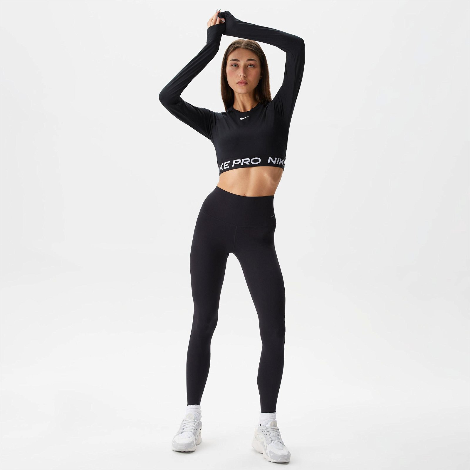 Nike Pro Dri-Fit 365 Kadın Siyah Uzun Kollu T-Shirt
