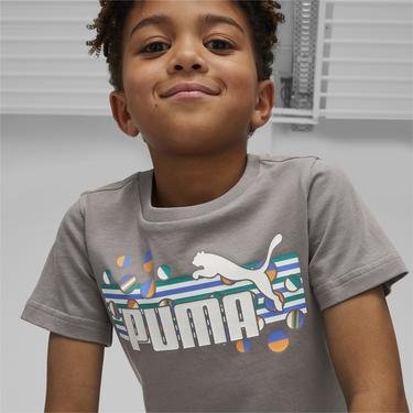  Puma Essential Summer Çocuk Gri T-Shirt