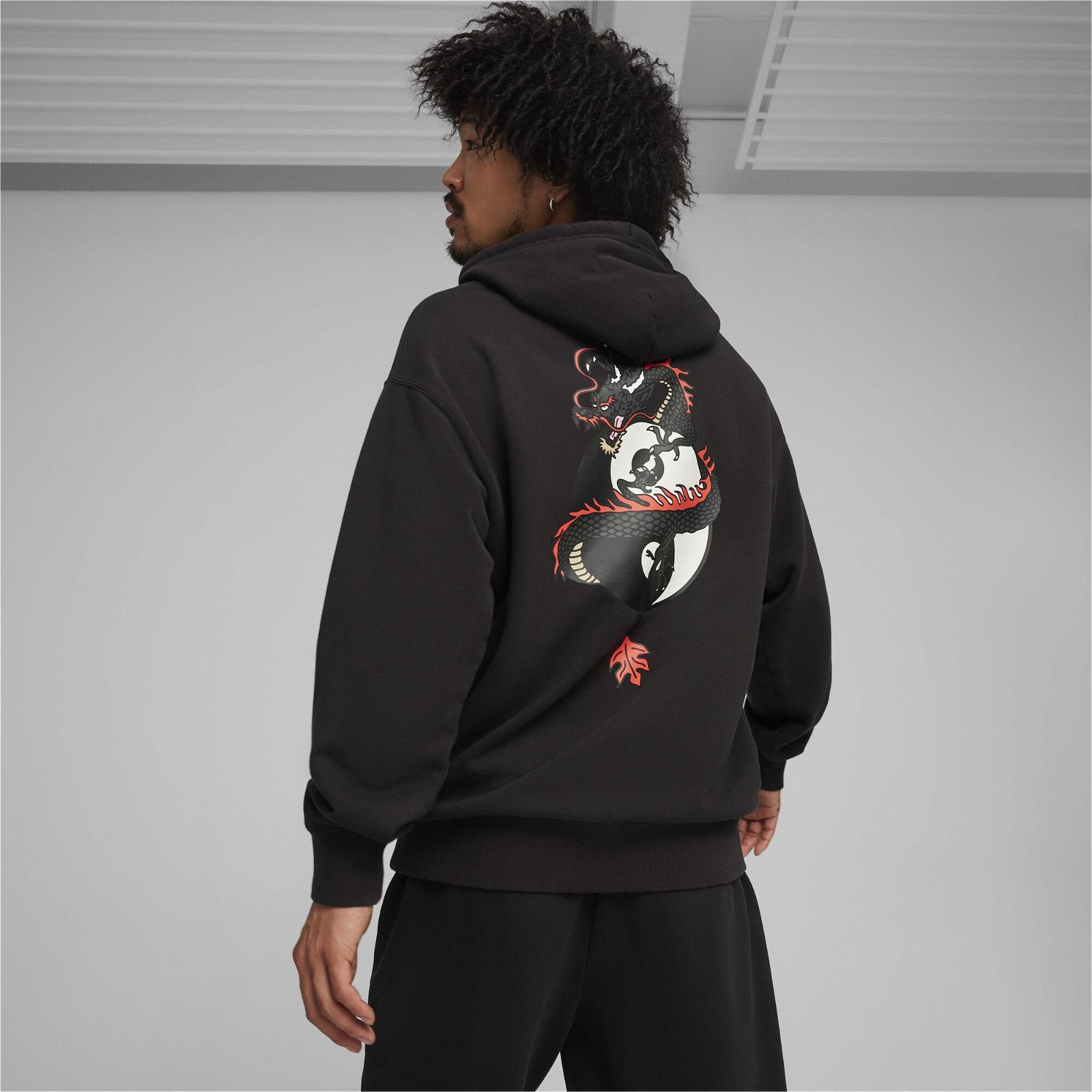 Puma X Staple Graphic Hoodie Erkek Siyah Sweatshirt
