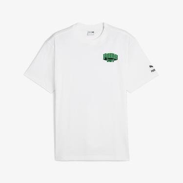  Puma Team Graphic Erkek Beyaz T-Shirt