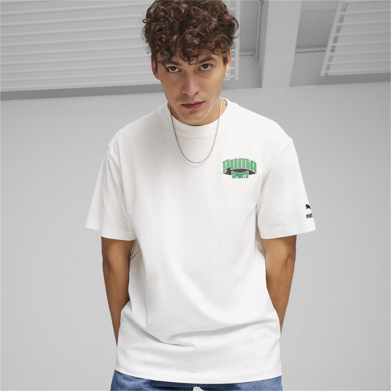 Puma Team Graphic Erkek Beyaz T-Shirt