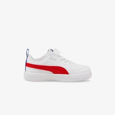  Puma Rickie Çocuk Beyaz/Kırmızı Spor Ayakkabı