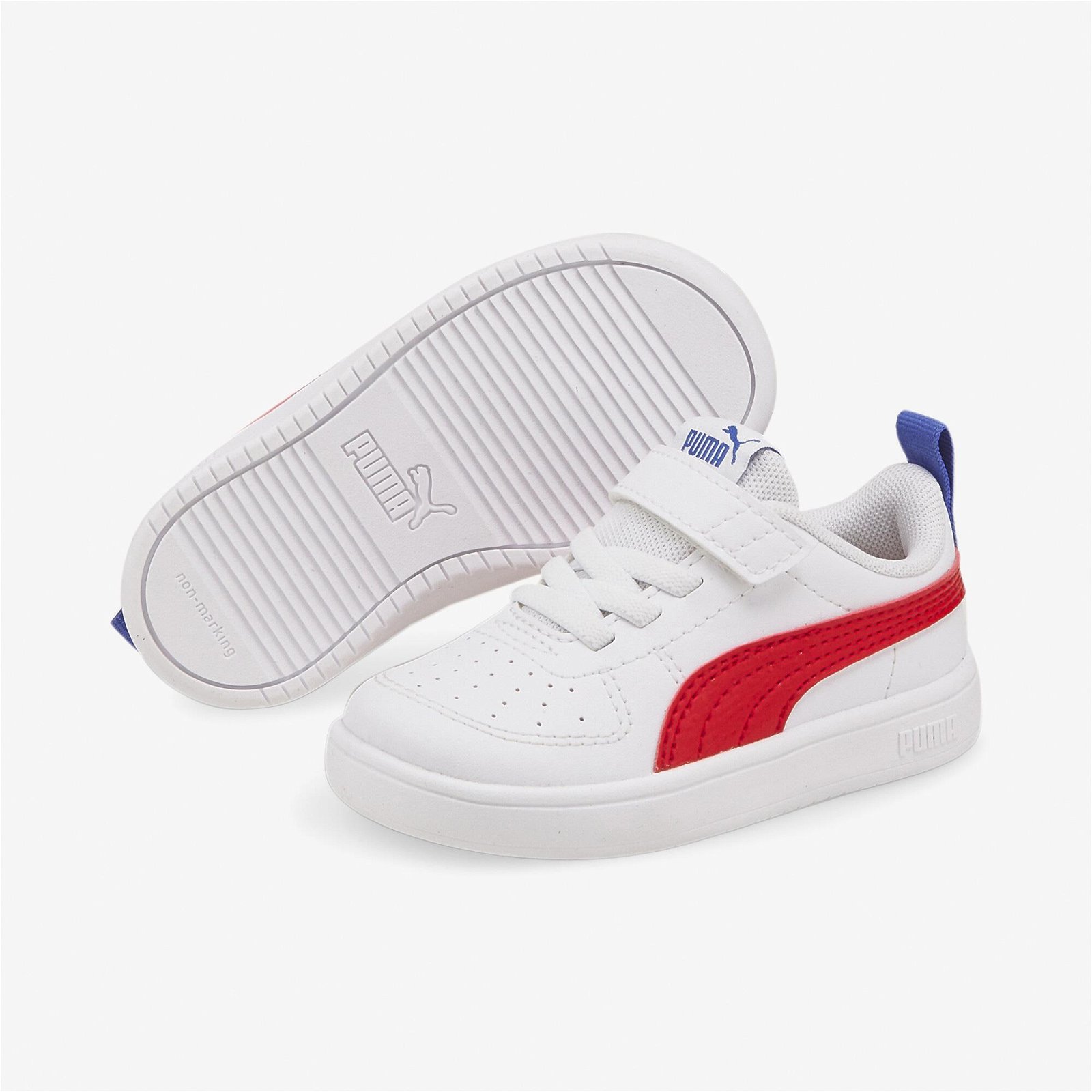 Puma Rickie Çocuk Beyaz/Kırmızı Spor Ayakkabı
