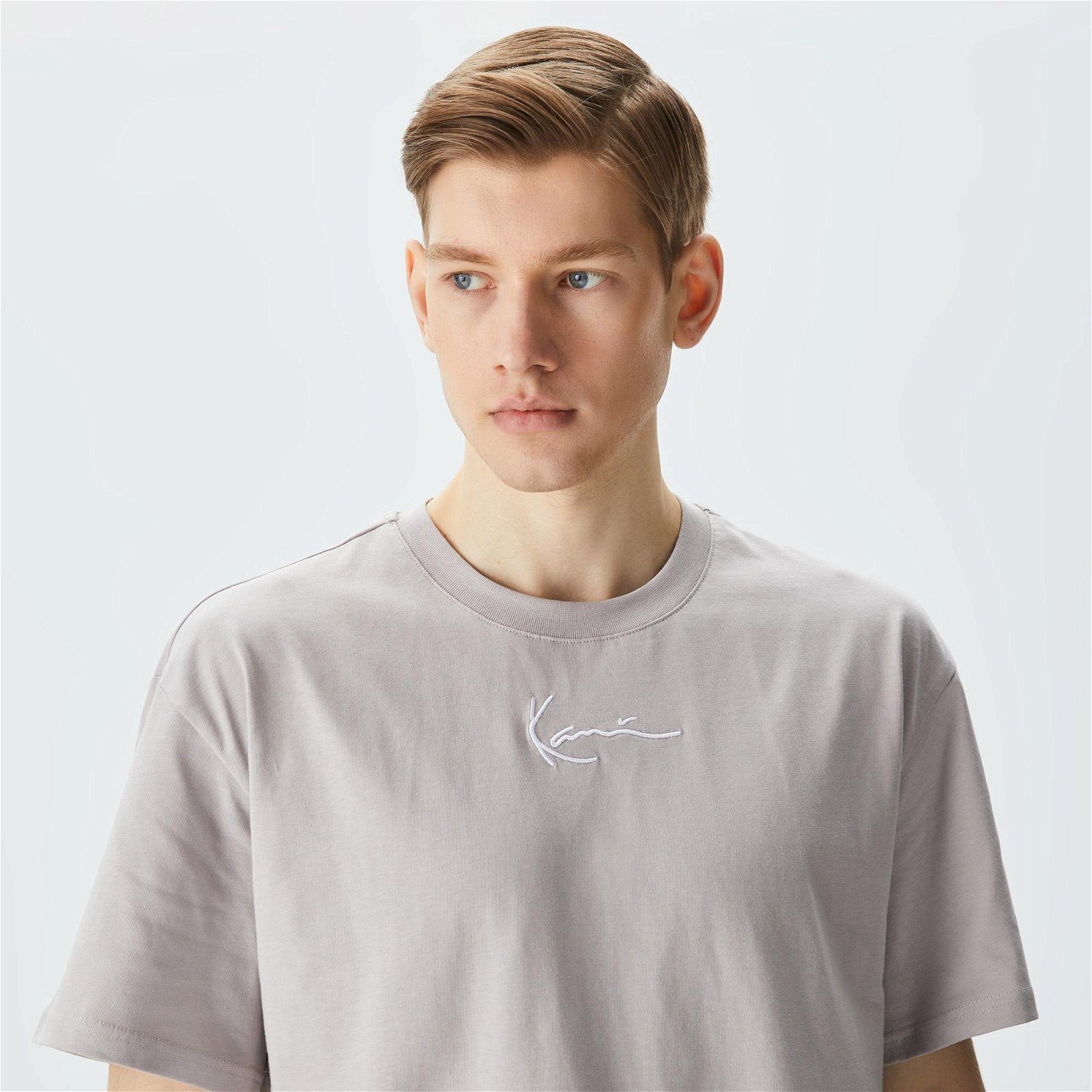 Karl Kani Small Signature Essential Erkek Gri T-Shirt