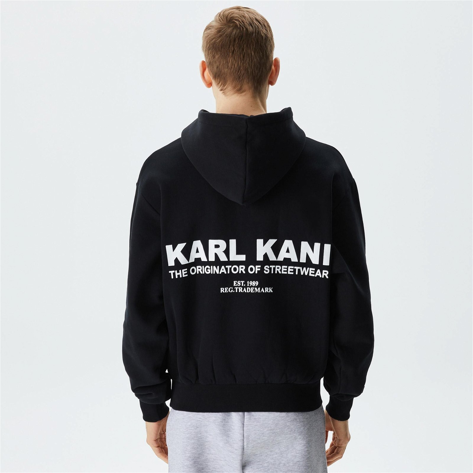 Karl Kani Small Retro Os Kapüşonlu Erkek Siyah Sweatshirt
