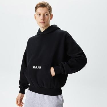 Karl Kani Small Retro Os Kapüşonlu Erkek Siyah Sweatshirt
