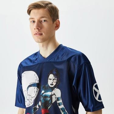  HUF Psylocke Football Jersey Erkek Lacivert Gömlek
