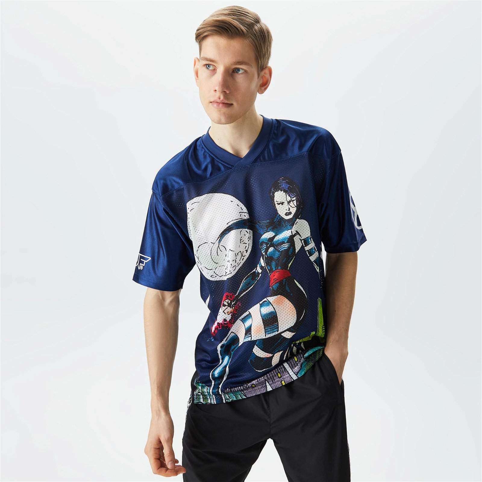 HUF Psylocke Football Jersey Erkek Lacivert Gömlek